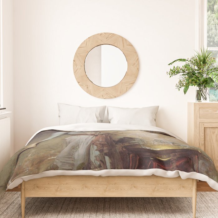 The Magic Circle, John William Waterhouse Duvet Cover Gallery Image 3