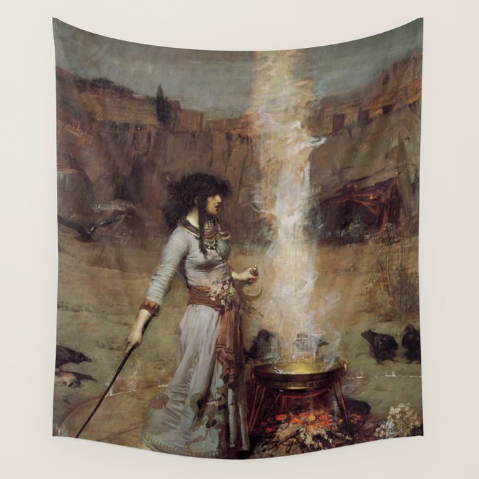 The Magic Circle, John William Waterhouse Wall Tapestry Gallery Image 4