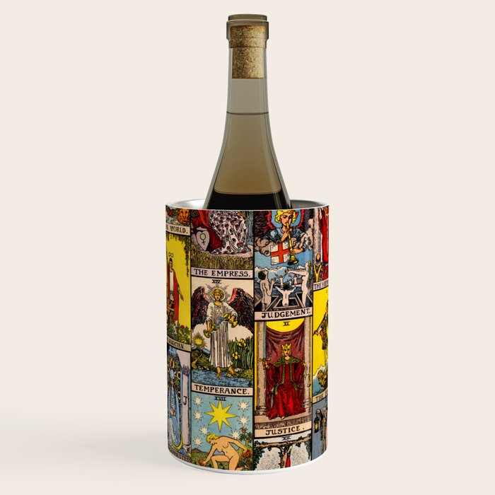Major Arcana of the Tarot Patchwork Design Wine Chiller Gallery Image 3