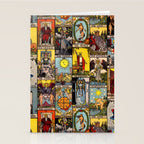 Major Arcana of the Tarot Patchwork Design Stationery Card Gallery Image 2