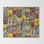 Major Arcana of the Tarot Patchwork Design Throw Blanket Gallery Image 2