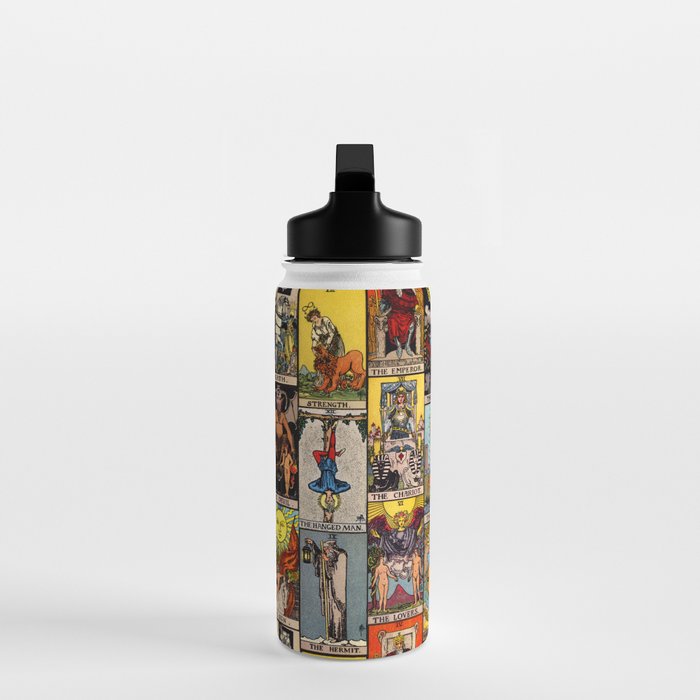 Major Arcana of the Tarot Patchwork Design Water Bottle Gallery Image 3