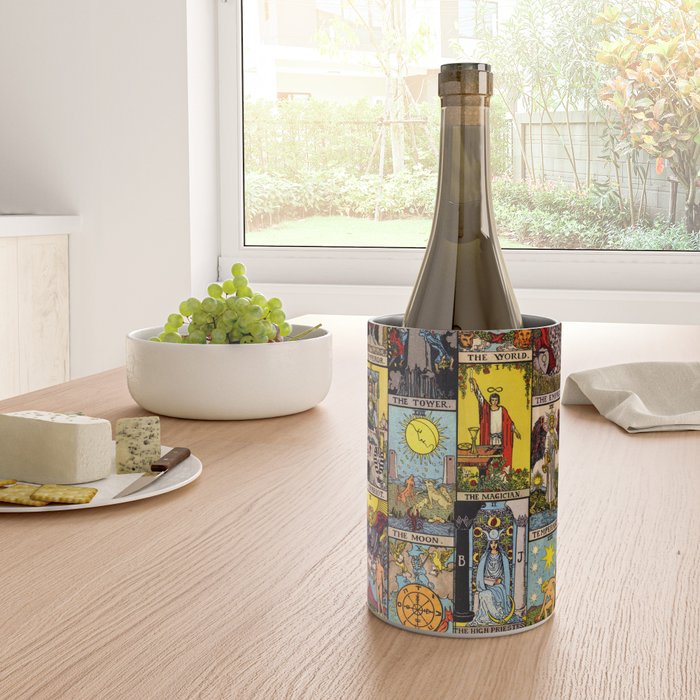 Major Arcana of the Tarot Patchwork Design Wine Chiller Gallery Image 4
