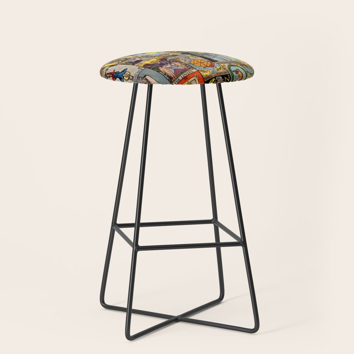 Major Arcana of the Tarot Patchwork Design Stool Gallery Image 1