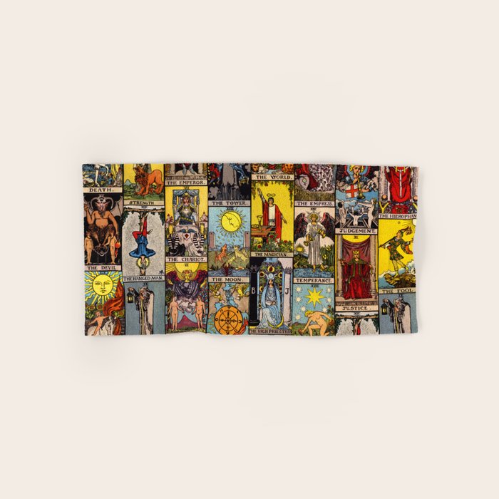 Major Arcana of the Tarot Patchwork Design Bath Towel Gallery Image 1