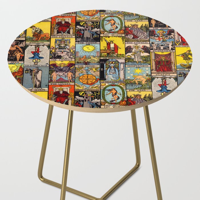 Major Arcana of the Tarot Patchwork Design Side Table Gallery Image 2