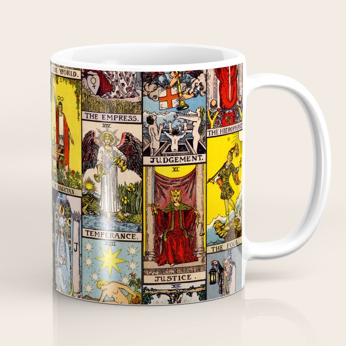 Major Arcana of the Tarot Patchwork Design Coffee Mug Gallery Image 1