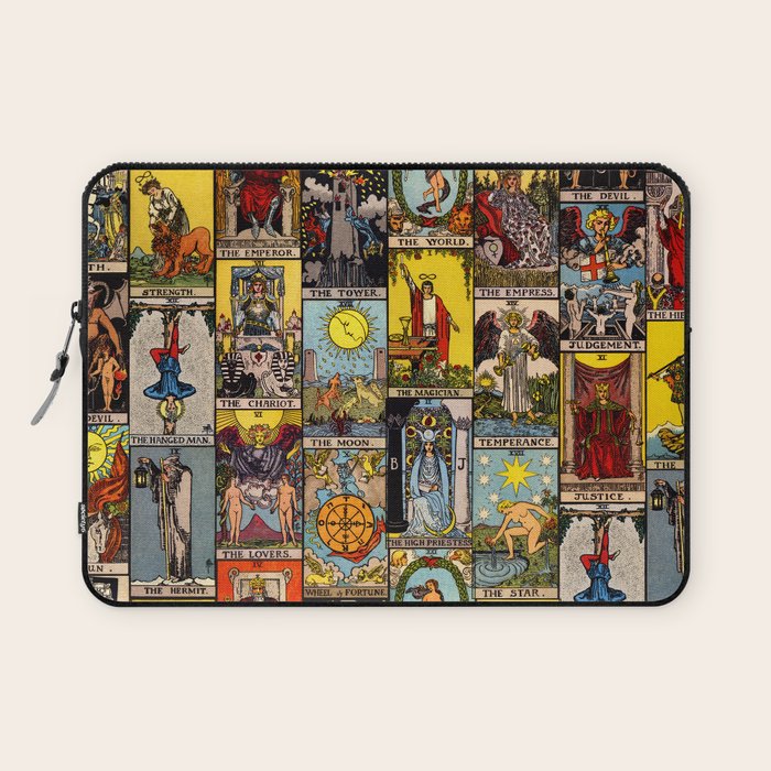 Major Arcana of the Tarot Patchwork Design Laptop Sleeve Gallery Image 1