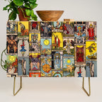 Major Arcana of the Tarot Patchwork Design Credenza Gallery Image 1