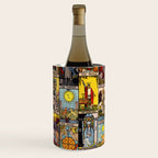 Major Arcana of the Tarot Patchwork Design Wine Chiller Gallery Image 1