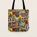 Major Arcana of the Tarot Patchwork Design Tote Bag Gallery Image 1