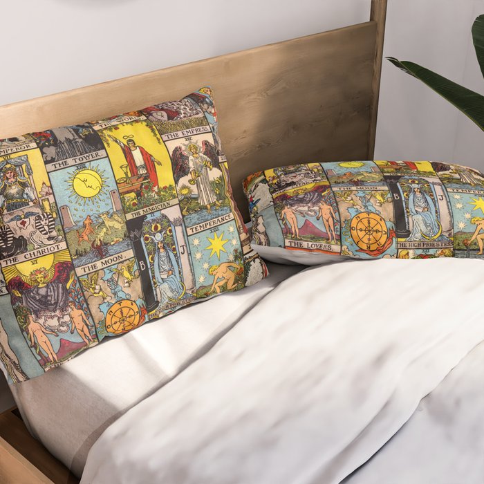 Major Arcana of the Tarot Patchwork Design Pillow Sham Gallery Image 2