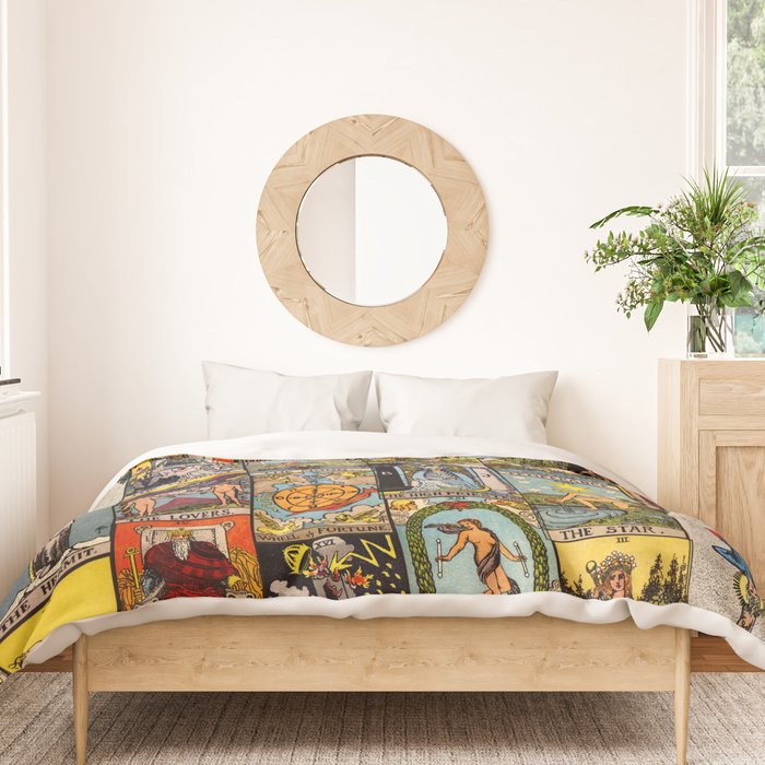 Major Arcana of the Tarot Patchwork Design Duvet Cover Gallery Image 3