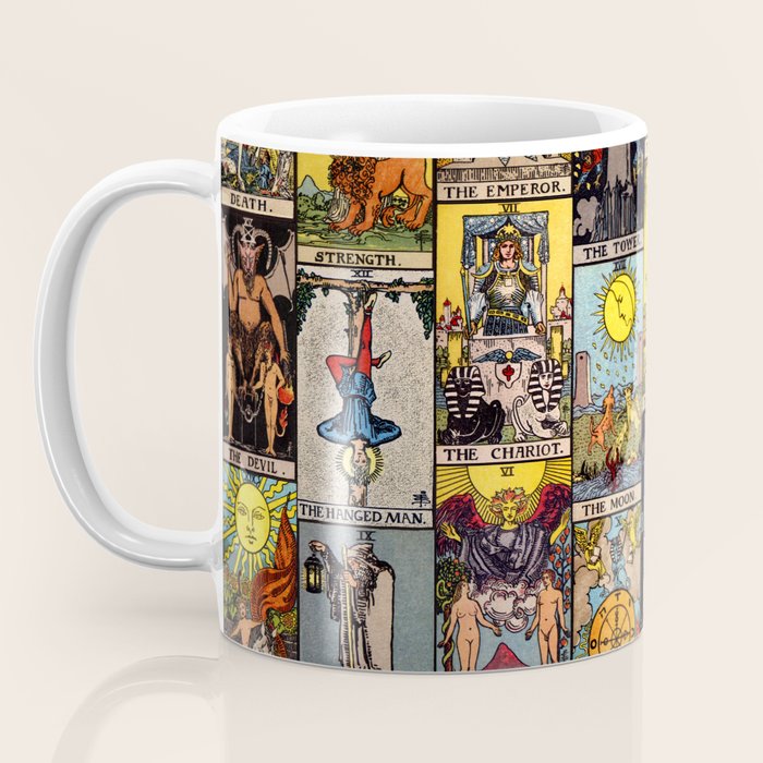 Major Arcana of the Tarot Patchwork Design Coffee Mug Gallery Image 3