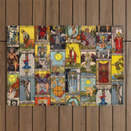 Major Arcana of the Tarot Patchwork Design Outdoor Rug Gallery Image 1