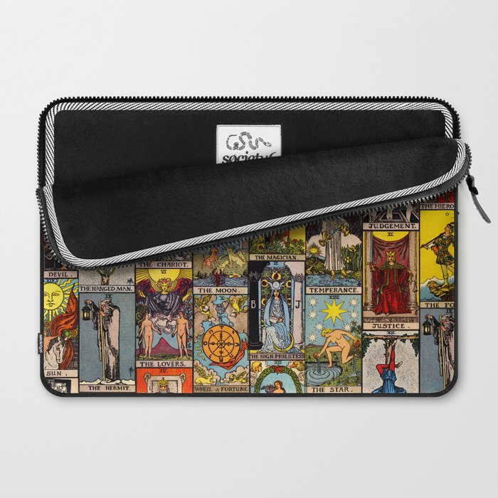 Major Arcana of the Tarot Patchwork Design Laptop Sleeve Gallery Image 2