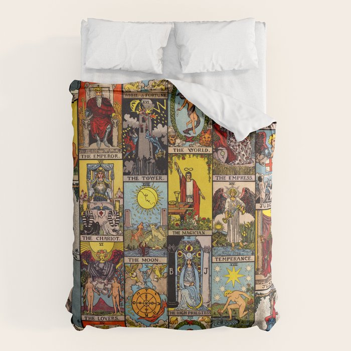 Major Arcana of the Tarot Patchwork Design Duvet Cover Gallery Image 6