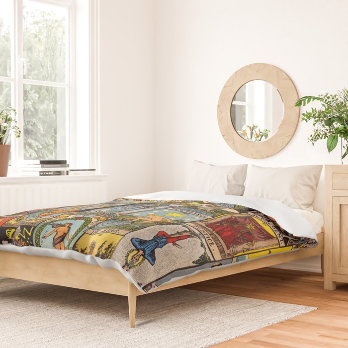 Major Arcana of the Tarot Patchwork Design Duvet Cover Gallery Image 2