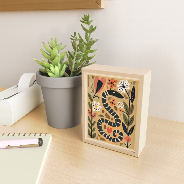 Striped Garden Snake I Mini Art Print Gallery Image 2