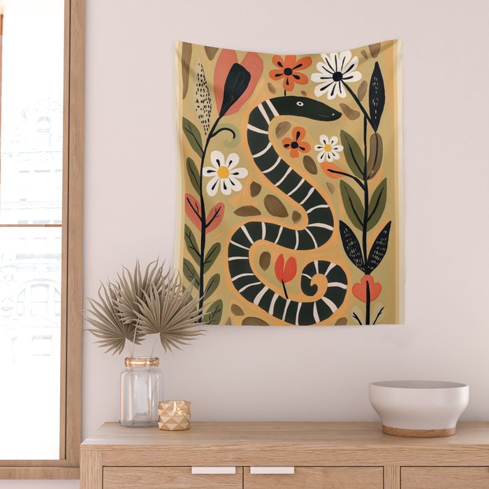 Striped Garden Snake I Wall Tapestry Gallery Image 2