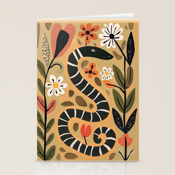 Striped Garden Snake I Stationery Card Gallery Image 1