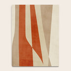 Dark Terracotta Beige Tan Abstract Lines Artwork Notebook Gallery Image 4