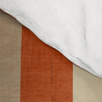 Dark Terracotta Beige Tan Abstract Lines Artwork Comforter Gallery Image 4