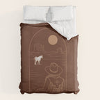 Lost Pony in Burnt Clay Duvet Cover Gallery Image 6