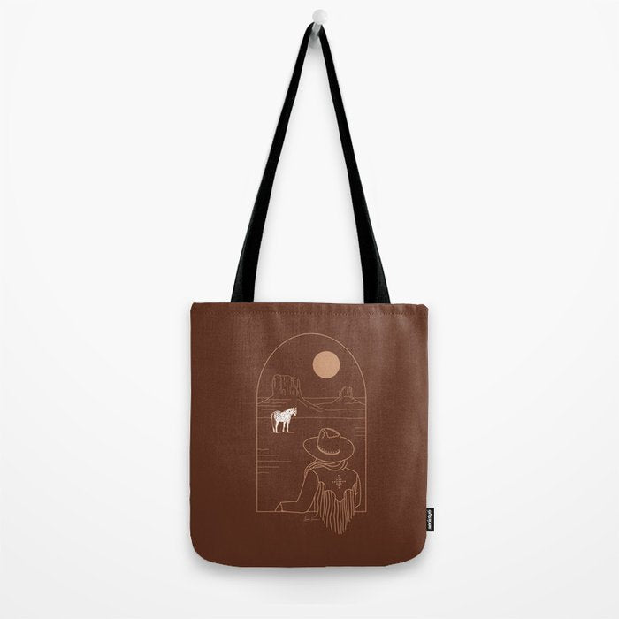 Lost Pony in Burnt Clay Tote Bag Gallery Image 2