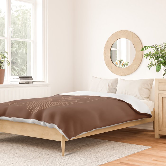 Lost Pony in Burnt Clay Duvet Cover Gallery Image 2
