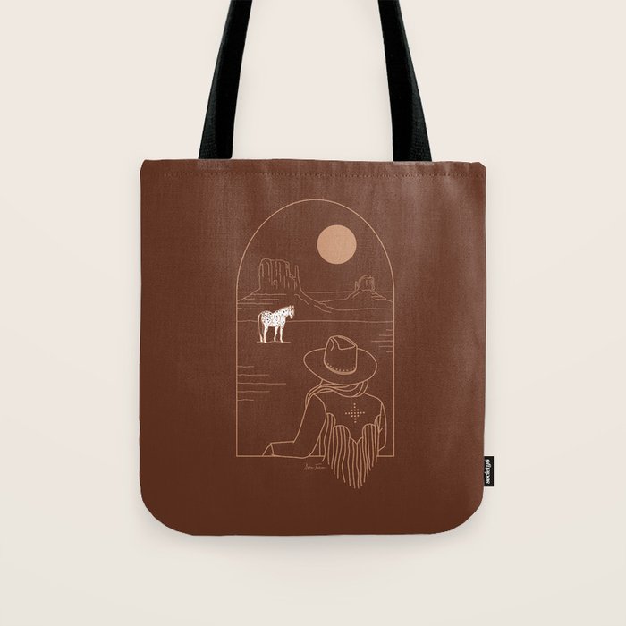 Lost Pony in Burnt Clay Tote Bag Gallery Image 1