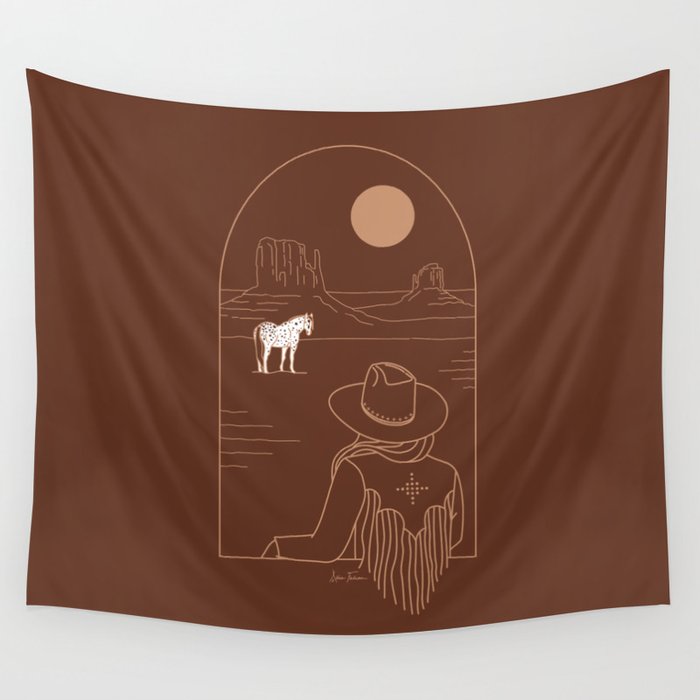 Lost Pony in Burnt Clay Wall Tapestry Gallery Image 4