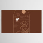 Lost Pony in Burnt Clay Tablecloth Gallery Image 2