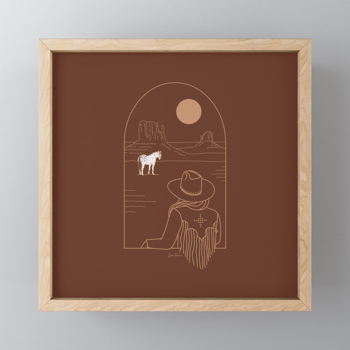 Lost Pony in Burnt Clay Mini Art Print Gallery Image 1