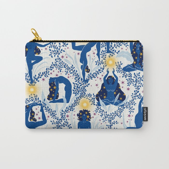 Feel the Cosmic Yoga blue Carry All Pouch Gallery Image 1