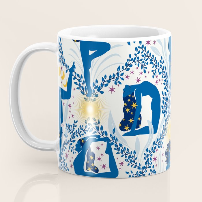 Feel the Cosmic Yoga blue Coffee Mug Gallery Image 3