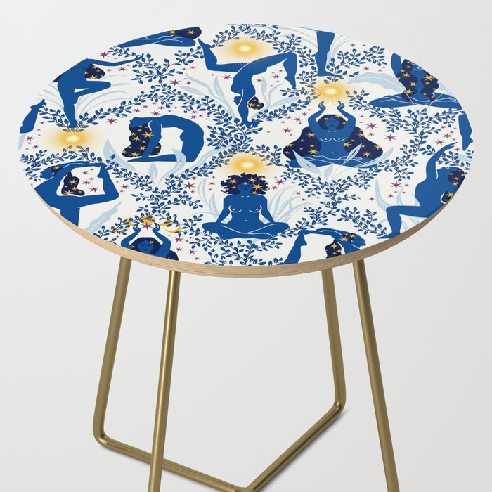 Feel the Cosmic Yoga blue Side Table Gallery Image 2