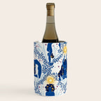 Feel the Cosmic Yoga blue Wine Chiller Gallery Image 1
