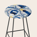 Feel the Cosmic Yoga blue Stool Gallery Image 2