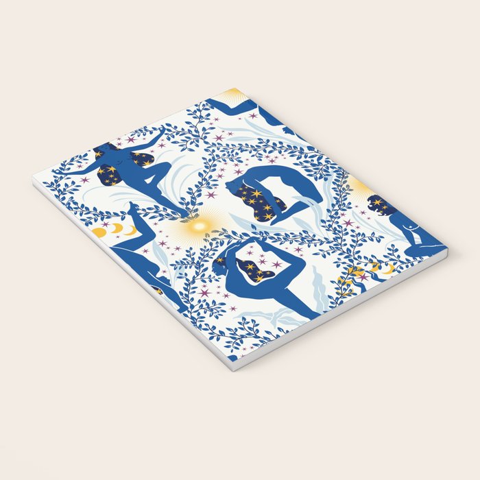 Feel the Cosmic Yoga blue Notebook Gallery Image 3