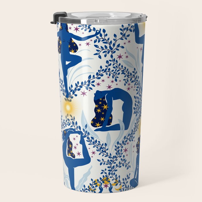 Feel the Cosmic Yoga blue Travel Mug Gallery Image 3