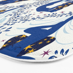 Feel the Cosmic Yoga blue Bath Mat Gallery Image 3