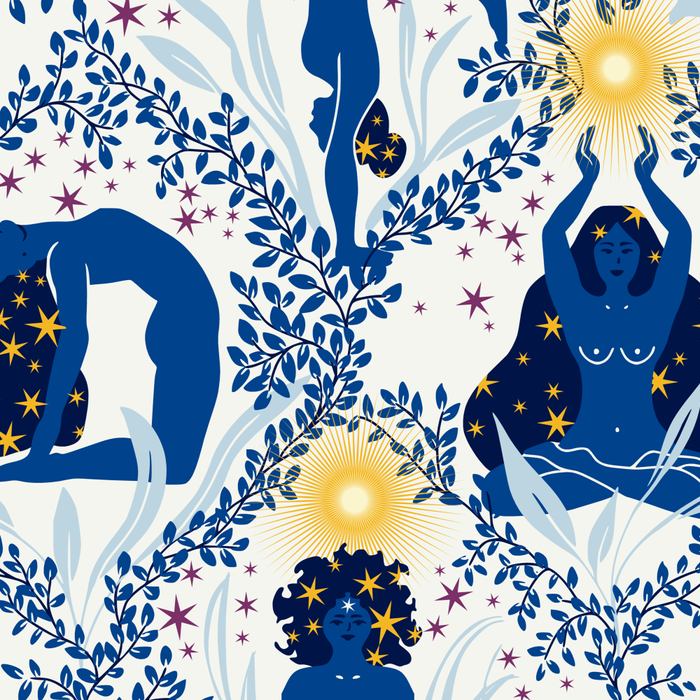 Feel the Cosmic Yoga blue Coffee Mug Gallery Image 2