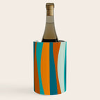 Liquid Stripes in Rust Orange Aqua Turquoise Teal  Wine Chiller Gallery Image 3