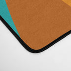 Liquid Stripes in Rust Orange Aqua Turquoise Teal  Desk Mat Gallery Image 4