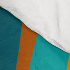 Liquid Stripes in Rust Orange Aqua Turquoise Teal  Comforter Gallery Image 4