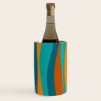 Liquid Stripes in Rust Orange Aqua Turquoise Teal  Wine Chiller Gallery Image 1