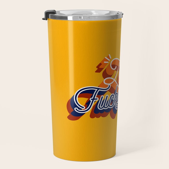 Zero F*cks Given - Yellow & Blue Palette Travel Mug Gallery Image 3