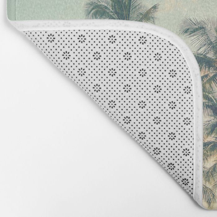 Tropical Skies - Palm Trees, Beach Photography Bath Mat Gallery Image 2