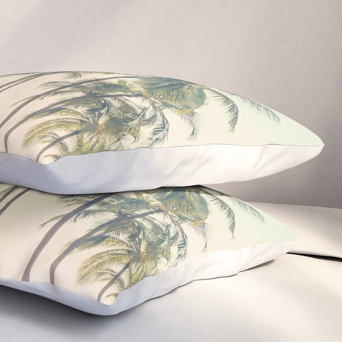 Tropical Skies - Palm Trees, Beach Photography Pillow Sham Gallery Image 3